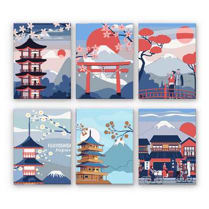 Escenas de paisajes japoneses