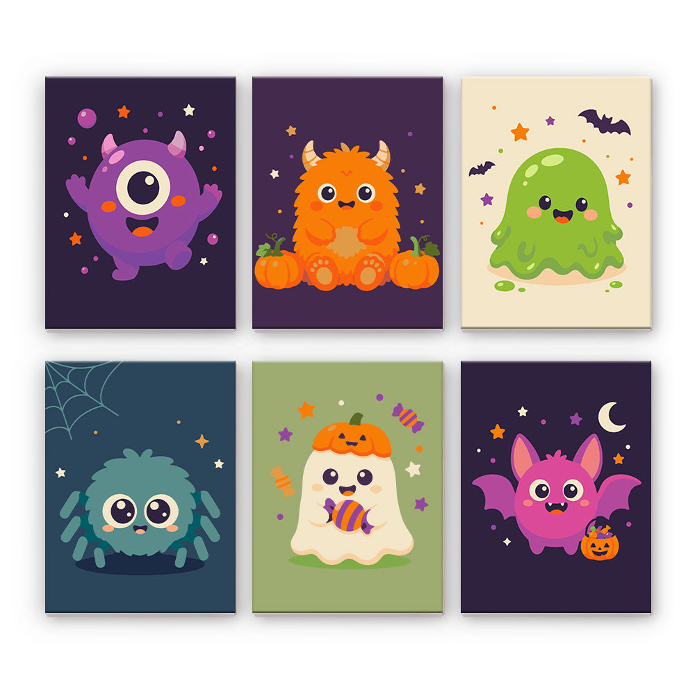 Lindos monstruos de Halloween
