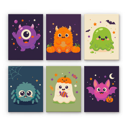 Lindos monstruos de Halloween
