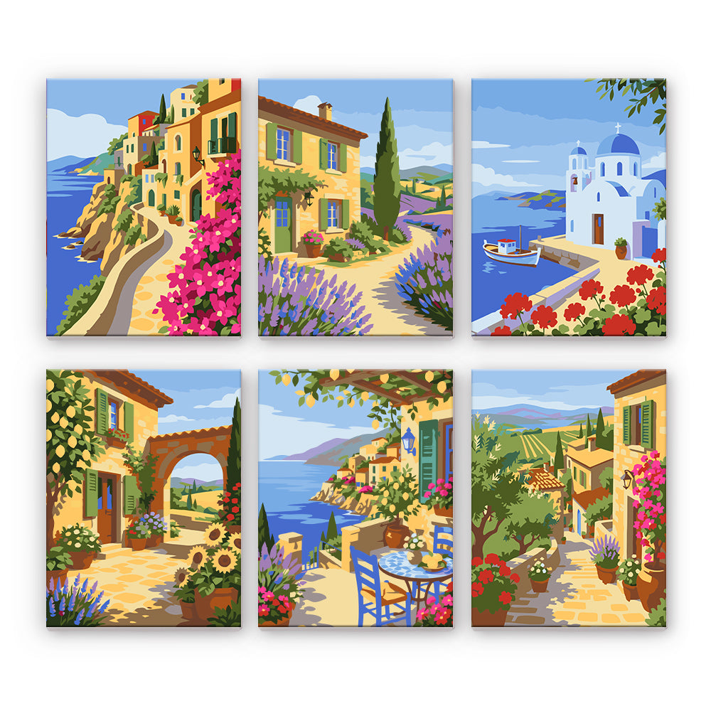 Escenas de pueblos mediterráneos