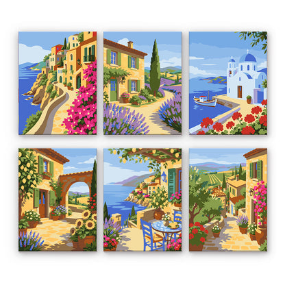 Escenas de pueblos mediterráneos