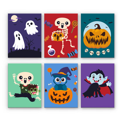 Esqueletos y monstruos de Halloween