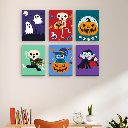 Esqueletos y monstruos de Halloween