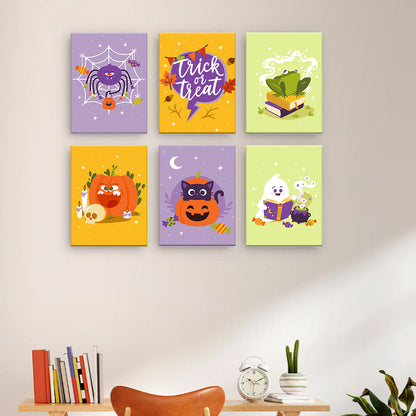 Personajes de Halloween en colores pastel