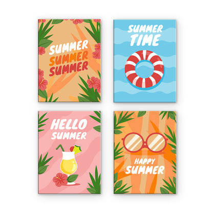 Carteles de tipografía de verano