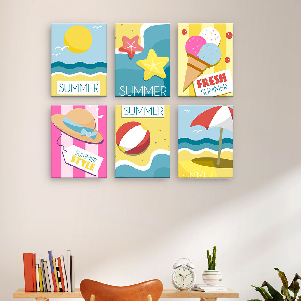 Iconos de playa de verano