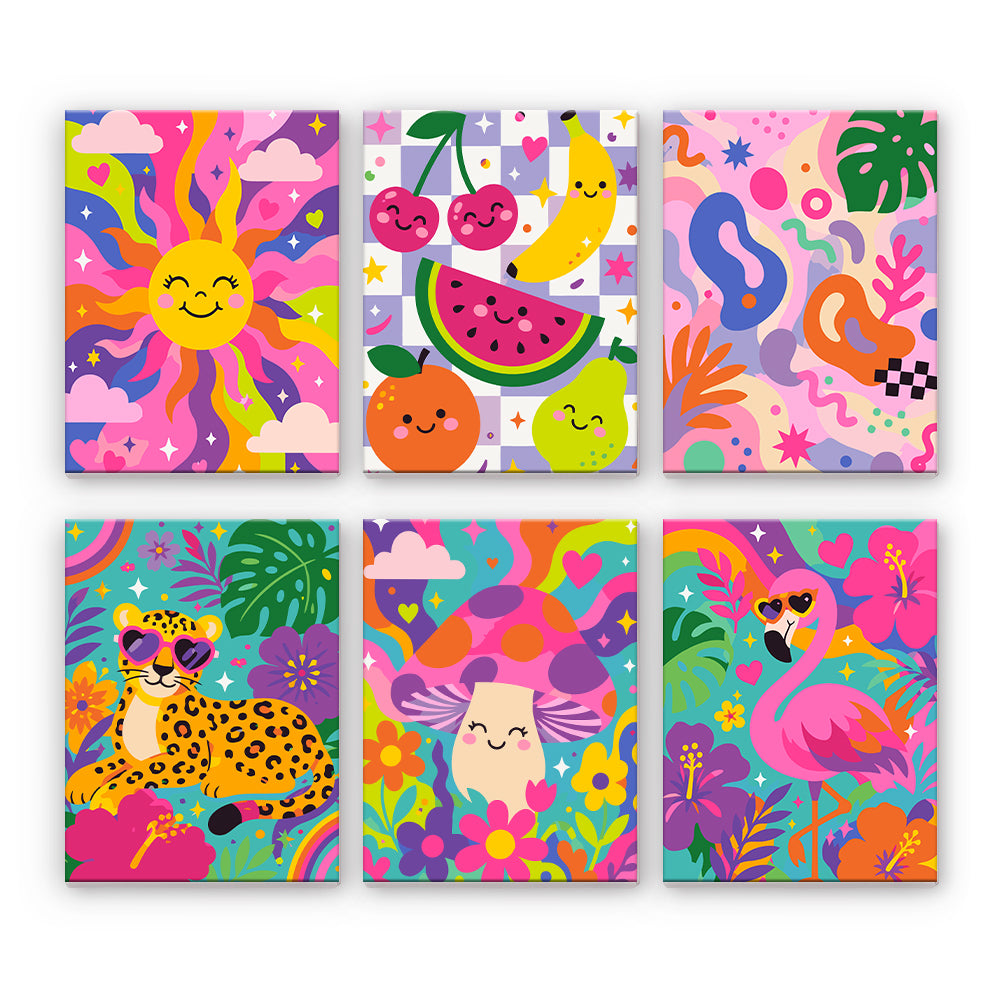 Vibrante collage tropical