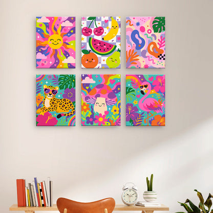 Vibrante collage tropical