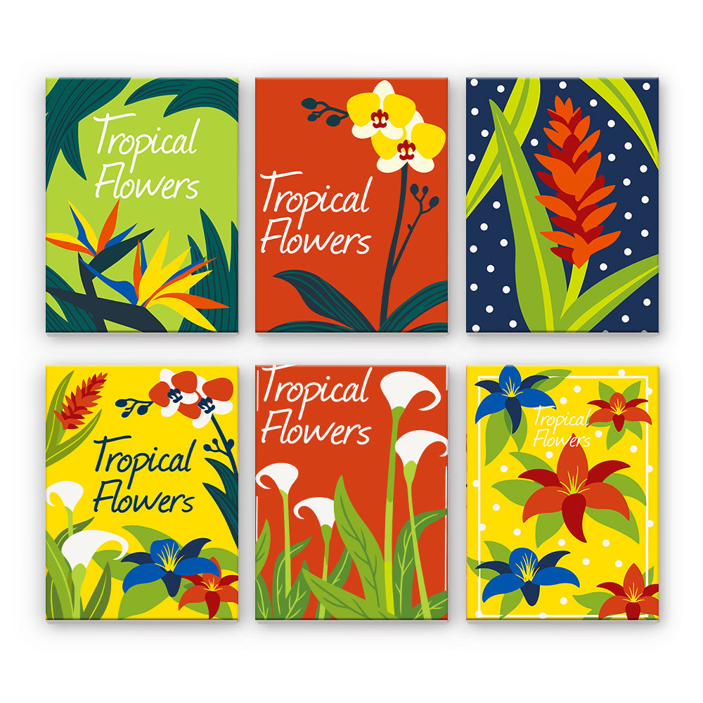 Pósteres de flores tropicales