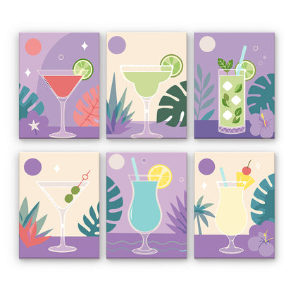 Arte de cócteles tropicales