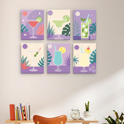 Arte de cócteles tropicales