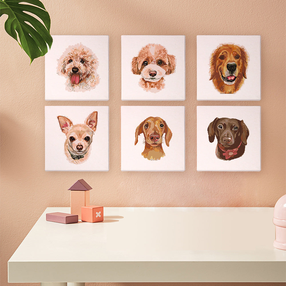 Conjunto de Perros - Pintar por Números