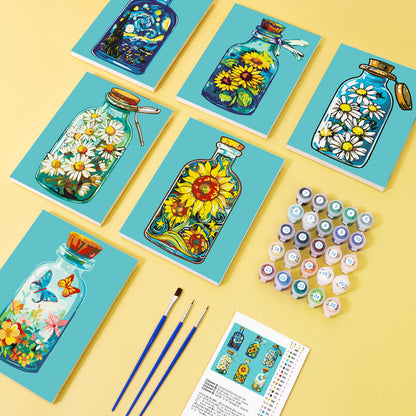 Botella Y Flores - Pintar por Números