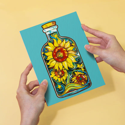 Botella Y Flores - Pintar por Números