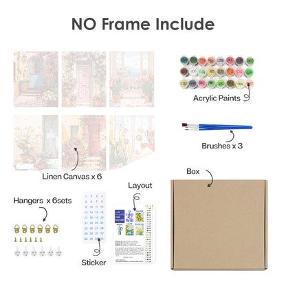 Puertas en flor - Pintar por números