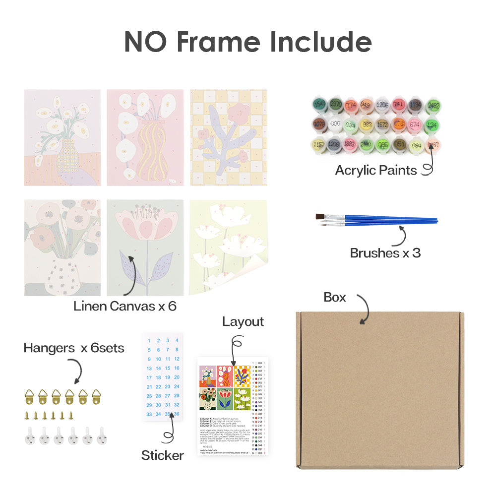 Sinfonía Floral – Pintar por números