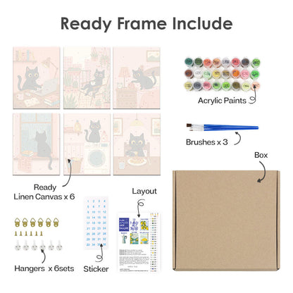 Día del Gato Negro - Pintar por números