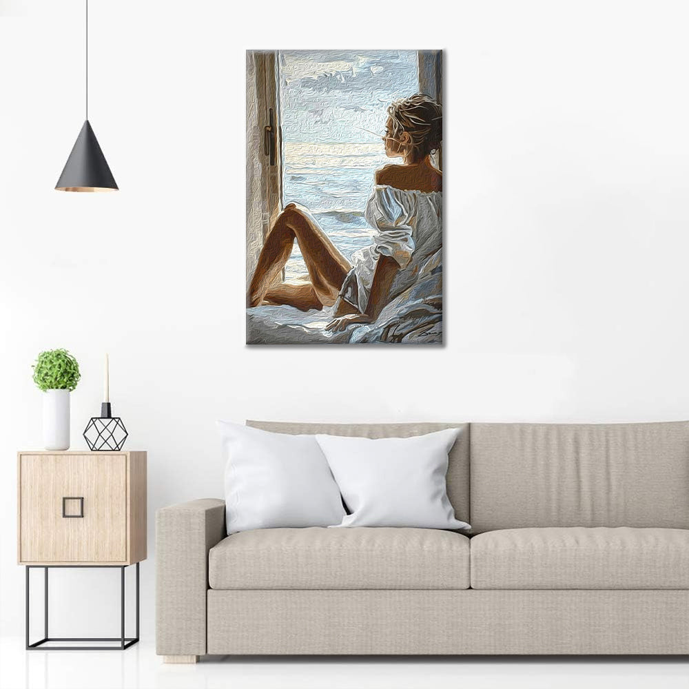 Contemplación Junto Al Mar - Pintar por Números