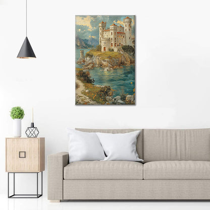 Antiguo Castillo En El Mar - Pintar por Números